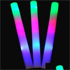 Светодиодные палочки-вспышки Световые клубные фонари оптом на заказ Led Colorf Foam Sponge Bar Быстрая доставка игрушек Подарки Led Lighted Dhwsb