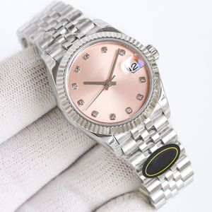 Rosa Damenuhr, automatisches mechanisches 2671-Uhrwerk, Designer-Uhren, 31 mm, Edelstahl, Saphir, wasserdicht, Montre De Luxe Business-Armbanduhr, lässiges Armband