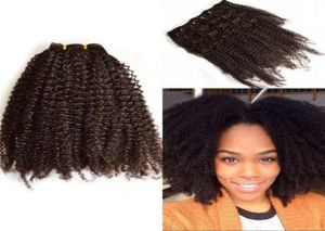 4a4b 4c 3a3b3c Монгольская девственница афро курчавые вьющиеся волосы афро афроамериканцы дешевые заколки для наращивания волос GEASY7083127
