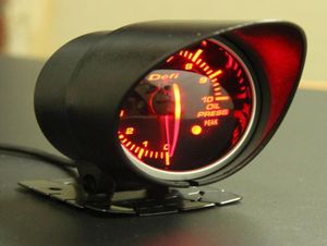 60mm 25 Polegada defi bf estilo corrida medidor de pressão óleo do carro com luz branca vermelha sensor pressão óleo3146866