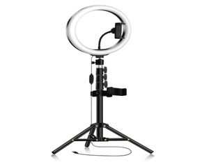 Tripod Stand Telefon Tutucu ile Uzun Yüzük Işığı LED Circle Lamba Zil ışığı YouTube'da Selfie Makyaj Videosu Tiktok5565298