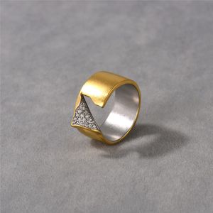 Новое уникальное индивидуальное кольцо с модными трещинами и разбитыми бриллиантами. Европейский и американский нишевый дизайн. Простое, темпераментное, универсальное кольцо для женщин.