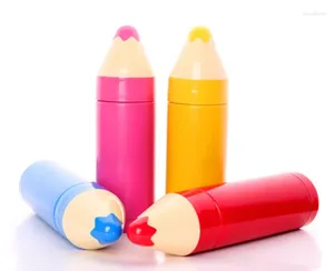 Бутылки для воды, 50 шт., милые красочные карандаши в форме нержавеющей стали, вакуумная изоляционная крышка, уплотнительная бутылка, детская посуда для питья