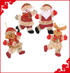 1813 см Рождественский плюшевый кулон Санта-Клаус Снеговик Лось Медведи Висячие украшения Рождественская елка Игрушки Рождественская плюшевая кукла Подвеска на стену St5484197