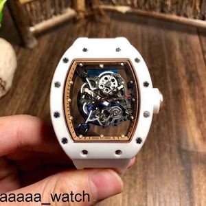 Watches Richarmill Top Watch Luxury Mechanical Fonksiyonlu Richardwhite Seramik İçi Boş Çıkış Erkek Swiss Zf Fabrika