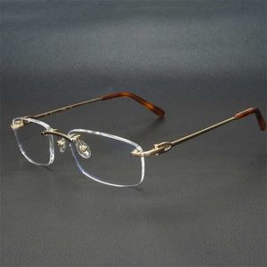 2024 Lüks Tasarımcı Kapalı Lüks Tasarımcı Güneş Gözlüğü Metal Kare Açık Çerçeveler Erkek Kadın Çıkarsız Gözlükler Optik Çerçeve Gözlükler Bilgisayar için Gözlükler 9011