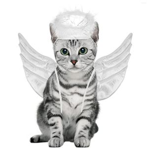 Костюмы кошек POPETPOP на Хэллоуин в форме крыльев ангела, костюм для домашних животных, модная одежда для косплея на Рождество
