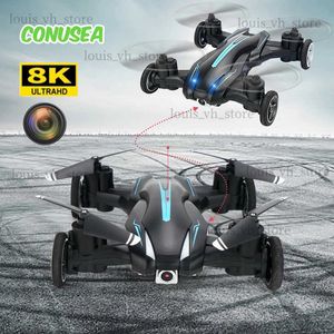 Elektrik/RC Uçak JJRC H103W Drone FPV Mini Dronları Kameralı HD 8K Kara Hava Çift Mod RC Uçak Helikopteri Uzaktan Kumanda Uçak Dron Toys Boys T240309