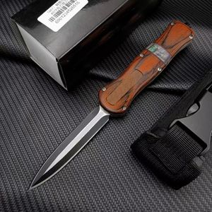 BM A019 OTF AUTO Knife D2 Стальное лезвие, цинк-алюминиевый сплав + сандаловое дерево + цветные ручки, тактические боевые ножи для самообороны на открытом воздухе, инструмент EDC