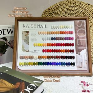 Rormays Новый 60 цветов популярный радужный цвет гель -гельполирование высококлассного лака гель -конфеты цвет ультрафиолетовой светодиодные изделия для ногтей.