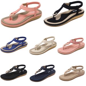2024 Kadınlar Yaz Düşük Sandalet Ayakkabı Topukları Örgü Yüzey Boyundu Mom Siyah Beyaz Büyük Boyut 35-42 J1 GAI 865