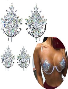 Festival Bra Rhinestone Stickers DIY Kendinden yapışkan dövme göğüs göğüs aplike kapak kristal gövde mücevherleri parti için 3921848