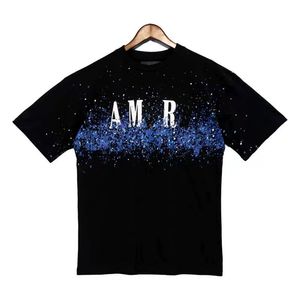 Amirs Moda Camiseta Designer Camiseta Homens Camisetas Mulheres Camisetas Marcas Clássicas Simples e Versátil Pequeno Decote Alfabeto Grande Alta Qualidade