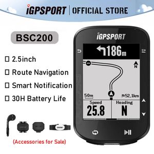 IGPSPORT BSC200 Bisiklet Bilgisayar Bisiklet Kilometre Türbüsü Kablosuz GPS Hız Türörü Bluetooth Ant Hız Sensörü Güzergah Navigasyon 240307