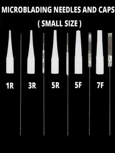 Bütün 50 PCS 1R3R5R5F7F Küçük boyutlu Tek Kullanımlık Kalıcı Makyaj Kalem İpuçları Dövme Makinesi için Geleneksel İğne Kapakları187F3857720