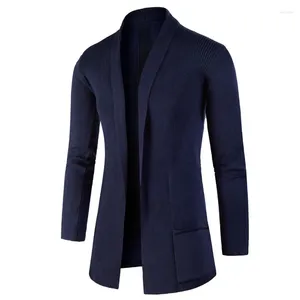 Maglioni da uomo Maglione tinta unita Cardigan da lavoro britannico Giacca casual versatile in maglia slim fit