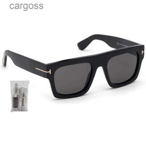 Мужские солнцезащитные очки Tom Fords Tf, дизайнерские бренды, модные роскошные уличные летние Fausto Geometric с комплектом для ухода за глазами Iwear T8st WS5T
