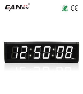 Ganxin23-дюймовые 6-значные светодиодные настенные часы белого цвета, светодиодный таймер, 7-сегментный дисплей, обратный отсчет с пультом дистанционного управления8968984