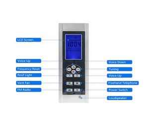 AC 12V Siyah İndüksiyon Ekranı LCD Ekran Duş Kabini Bilgisayar Kontrol Paneli FM Radyo Sıcaklık Sensörü Ekran Duş Kontrolü3360100