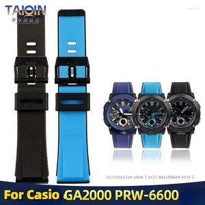 Casio GA2000 Silikon Strap Protrek PRG-600 PRW-6600 PRG-650 Reçine Bekleme Bandı Açık Hava Spor Bilek Aksesuarları 24mm İzle