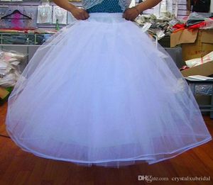 Ucuz 4 Katman Yok Net Net Petticoat Gelinlik Baloları Bir Çizgi Crinoline Quinceanera Elbiseler Petticoats Gelin Düğün A1756069