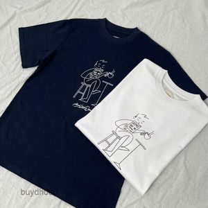 Erkek ve Kadın Moda T-Shirt Tasarımcıları Leon Dore Ald Fun Handdrawn Çizgi Roman Boys Yuvarlak Boyun Kısa Kollu 1ZMH