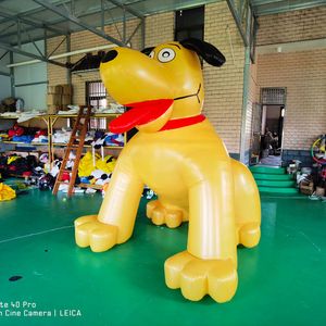 Toptan 8mh (26ft) Şişirilebilir Sarı Köpek Noel Köpekleri Balonlar Oyuncaklar Parti Dekorasyon Evcil Hayvan Mağazaları ve Evcil Hayvan Hastaneleri Reklamları