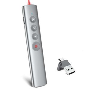 Şarj Edilebilir Clicker PowerPoint Kablosuz Sunum Uzak Lazer İşaretçi Sunumu USB C AMP USB A KEYNOTE GOOGLE SLIDES Sınıfı