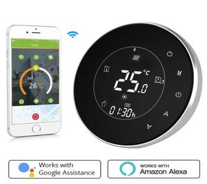Akıllı Ev Kontrolü WiFi Ses Uzak Kazan Termostat Arka Işığı 3A Haftalık Programlanabilir LCD Dokunmatik Ekran Alexa Google3881510