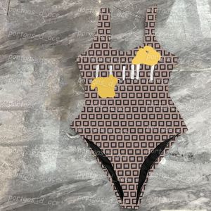 Mulheres de luxo swimwear espartilhos letras dinossauro impresso maiô uma peça praia piscina bodysuit collant sexy baixo traseiro feminino acolchoado trajes de banho