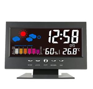 Dijital Termometre Higrometre Hava Durumu İstasyonu Çalar Saat Sıcaklık Göstergesi Renkli LCD Takvim VIOCEACTIVED BA7169625