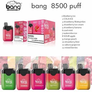 Оригинальная электронная сигарета Bang box king Mini 8500 Puffs, одноразовая ручка для вейпов, 18 мл с аккумуляторной батареей BANG DE 8500 мАч, 550 мАч, большие затяжки, электронная сигарета с сетчатой катушкой