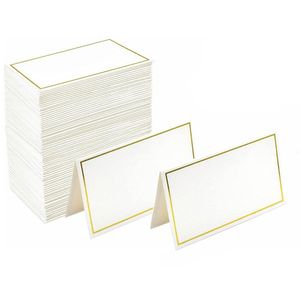 Bronzing Blank Table Place Cards Decor Name Message Card for Wedding Party Decoration Event Party Supplies Seating Card 2489