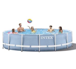 INTEX 30576 см. Набор для надземного бассейна с круглой рамой. Модель 2019 года. Семейный бассейн. Фильтр-насос для бассейна. Конструкция с металлическим каркасом. Pool9690324.
