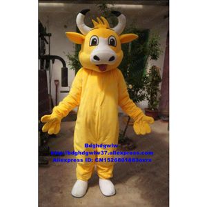 Maskot Kostümleri Sarı Kerbau Buffalo Bison Ox Bull İnek Sığır Buzağı Maskot Kostümü Yetişkin Karakter Spor Karnavalı Anma Hatıra ZX1604