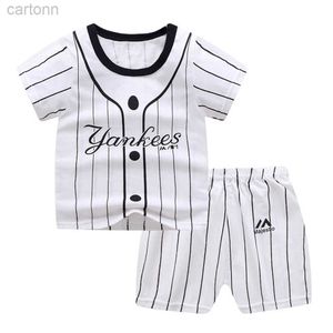 Giyim Setleri Ucuz Çocuk Çocuk Yaz Giyim Setleri Çocuklar Kısa Kollu Tişört Takım Bebek Kız Pamuk Tee Bebek Elbazları 0 - 4 Yıl LDD240311