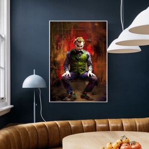 Özet Sanat Joker Tuval Resimleri Oturma Odası Figürü Duvar Sanat Posterleri ve Yazdırıyor Modern Resimler Frameletsiz320m