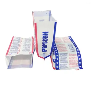 Подарочная упаковка, 10 шт., герметичные бумажные пакеты для приготовления попкорна в микроволновой печи, упаковочные пакеты с пленкой-приемником внутри, товары для вечеринок