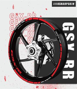 Motosiklet Jant Gece Uyarı Çıkartmaları Kişilik Stripe Çıkarmaları İç Çarkı Koruma Film Kiti Suzuki GSXRR GSXRR GSX RR9234179