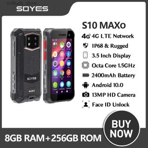 Сотовые телефоны SOYES S10 Maxo Mini Прочный смартфон 8 ГБ + 256 ГБ 3,5-дюймовый 8-ядерный телефон Android 10 с двумя картами 4G 2400 мАч Global Edition Q240312