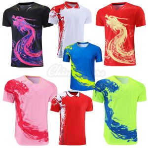 T-shirt Son Çin Masa Tenis Formaları Erkek Çocuklar Çocuklar Ping Pong T Shirt Masa Tenis Gömlekleri Badminton Kit Takım Oyunu Spor Tee