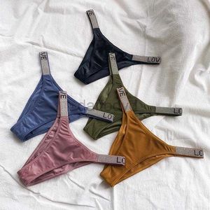 Külot Kadınların Kadın Külot Moda Seksi Bikini Sırları Düşük Bel G-String Kadınları İç Çamaşır Rinestone Mektubu Teşhal Ldd240311