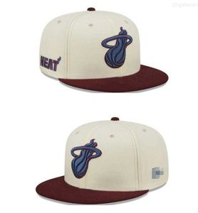 Ball Caps Miamis Heat 22-23 2023 Finaller Şampiyonlar Soyunma Odası 9fifty Snapback Hat A21