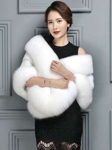 Kalınlaştırılmış Yeni Haining 2023 Şal Pelerin Kadın Cheongsam Gelinlik Cilt Fox Kürk Mink Ceket 4260