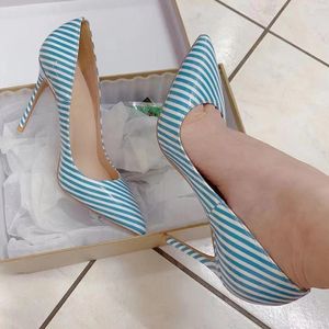 Elbise ayakkabıları şerit tasarım moda stiletto sivri uçlu 12cm 10cm 8cm yüksek topuklu seksi enerji muhteşem büyük boyutlu bayan pompalar qp133 roviciya