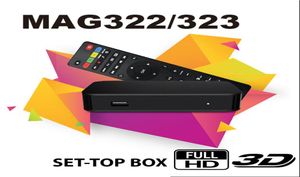 Mag 322 conjunto digital caixa superior multimídia player receptor de internet suporte hevc h256 com wifi lan pk android smart tv box9970820