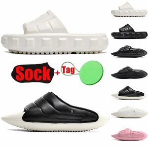 B-IT Tasarımcı Terlik Erkekler için Kauçuk Deri Platform Sandalet Ari-kauçuk Black Beyaz Kabartmalı Pembe Oreo Flats Slaytlar Kabartma Sandale Boyutu 36-45
