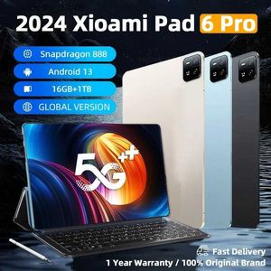 Cep Telefonları 2024 PAD 6 Pro Global Edition Tablet Snapdragon 888 Android 13 HD 4K Tablet PC 16GB+1TB 5G Çift SIM WiFi MI Tab Q240312