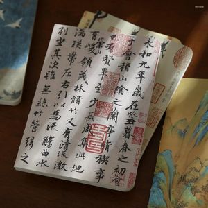 Lan Ting Önsöz Yüksek Görünüm ve Damgalı Kitap Boş Koleksiyon Mühür Kaligrafisi ile Ulusal Stil Defteri