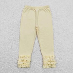 Pantolon toptan çocuklar bebek sarı fırfır pantolon toddler bahar sonbahar kıyafetleri bebek kız çocuk pamuklu giysiler